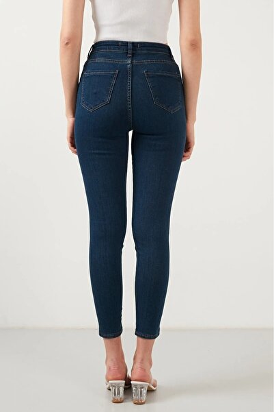 Bella denim Темно-сині джинси з високою талією, еластичні, облягаючі, жіночі джинси