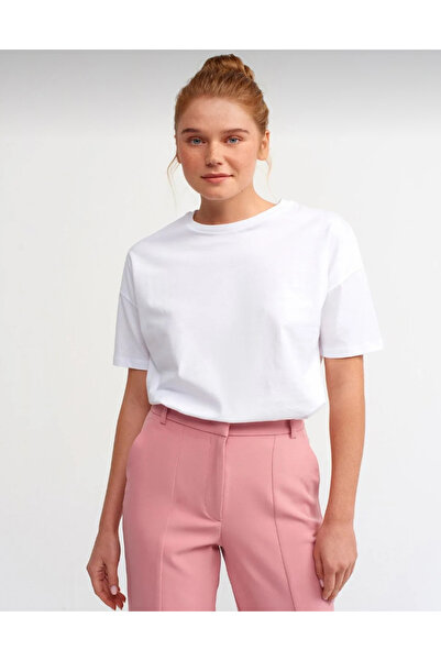 LUSHİGO Lushigo 0034 - Tricou albastru de bază cu decolteu