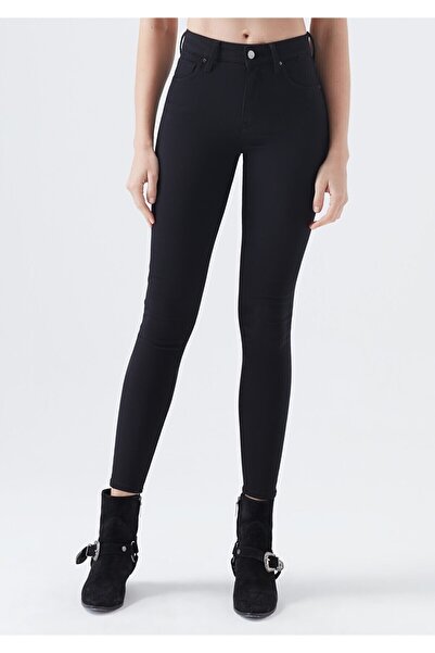 Bella denim Crne Visok struk Sa likrom Slim fit Uske farmerke ženske farmerke
