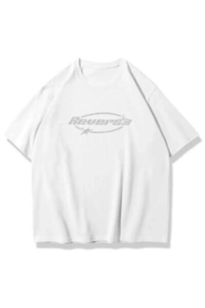 Elvino تيشيرت للجنسين مقاس كبير مطبوع عليه حجر الموسم الجديد