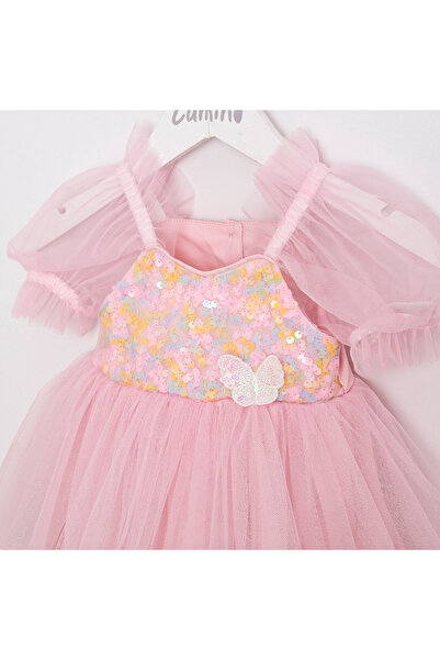 ministok Berry Pul Payetli Kız Bebek Romper