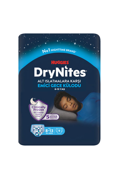 Genel Markalar Huggies Drynites Gece Külodu Erkek 8-13 Yaş 9'lu