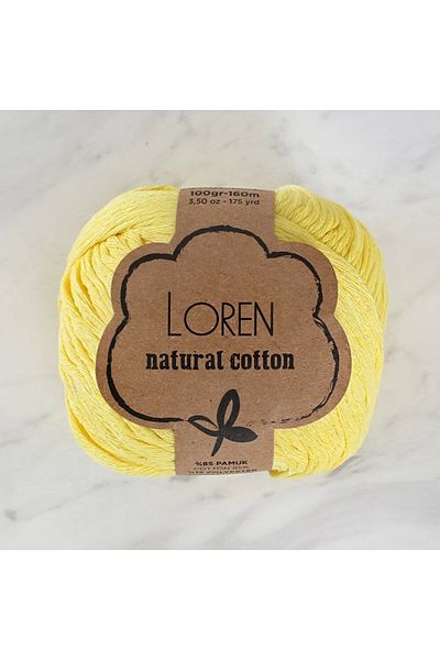 SAVA HOME COLLECTİON Loren Natural Cotton Pastel Yellow Πλεκτό Χειροποίητο Σχοινί - R086 - 33915