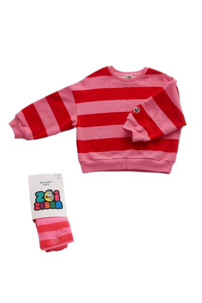 zoi zebra Sweatshirt & Külotlu Çorap