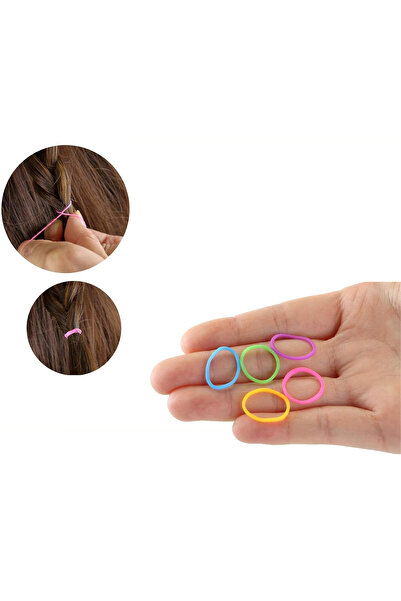 Transformacion Силіконові резинки для волосся Кольорові резинки для волосся Міні-еластичні резинки 400 штук Кольорові 720710