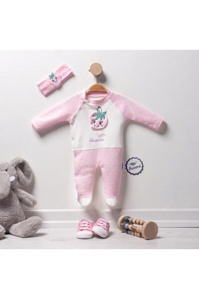 Annora Çilek Kız Bebek Tulumu