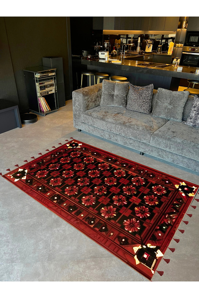 Rugs Modern Halı سجادة مزخرفة بأشكال هندسية ملكية منسوجة ومزخرفة بشرابة ملكية 35