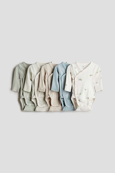 H&M 5-pack wrapover bodysuits
