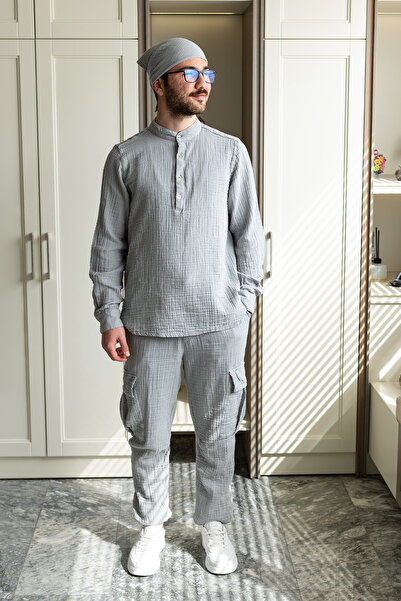 Zeliha Baysan Ravi Muslin Men's Cargo Hajj & Umrah Suit