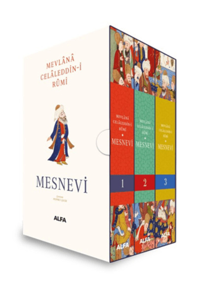 Alfa Yayınları Mesnevi 1-2-3 (Kutulu) (Ciltli)