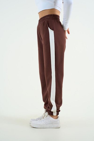 JANES Side Thick Stripe Tracksuit - Brown