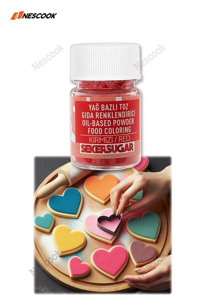 ŞEKER & SUGAR Oil Based Red Powder Food Colorant / Oil-Based Red Powder Food Coloring