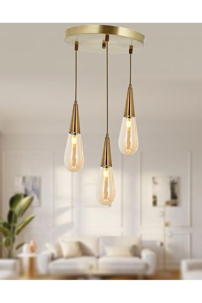 TT AYDINLATMA Tt023-3Y-Fullesk 3 Elephant Round Chandelier Lighting and Tumbled Finish