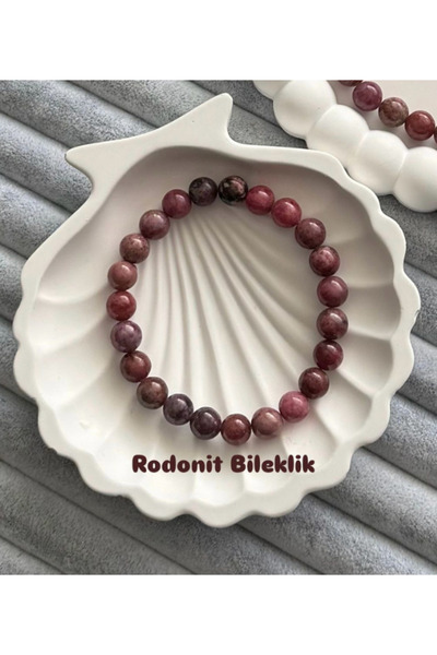 STORE ZARMAN سوار من الحجر الطبيعي من الرودونيت عالي الجودة معتمد من A+++