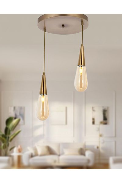TT AYDINLATMA Tt023-2Y-Fullesk Device - Antique Finish and Chandelier Model