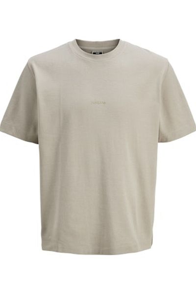 Jack & Jones Мъжка тениска Jcotarmac Fabric Tee SS Crew Neck, кремава, 12273217