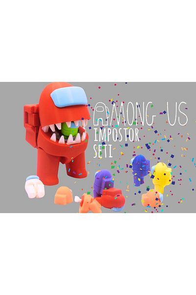 AMONG US Amongus Toy Robot Impostor with 8 Figures Full Set Original Details Quality Production