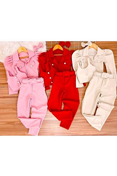 KOKOŞ BEBEK Kokoş Bustier Included Jacket, Trousers Set |   Between 7/16 Years