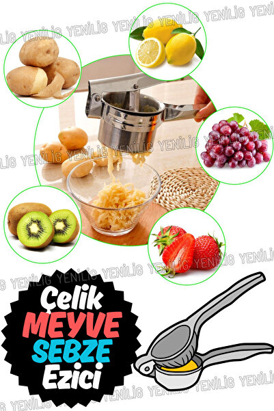 Hope Stainless Steel Potato Masher – Perforated Basket Press for Smooth Mashed Potatoes and Veggies