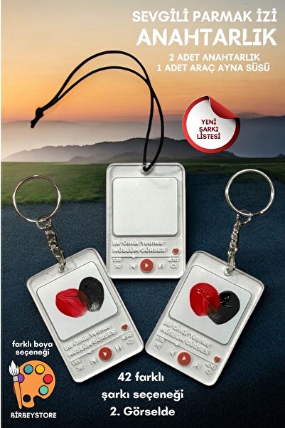 BİRBEYSTORE Otisak prsta A Privezak za ključeve 2 komada ukrasa za retrovizor...