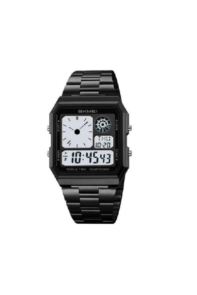 Skmei Erkek Kol Saati Dijital Ekran, Kronometre, Çift Saat Dilimi, Led ışık 2353