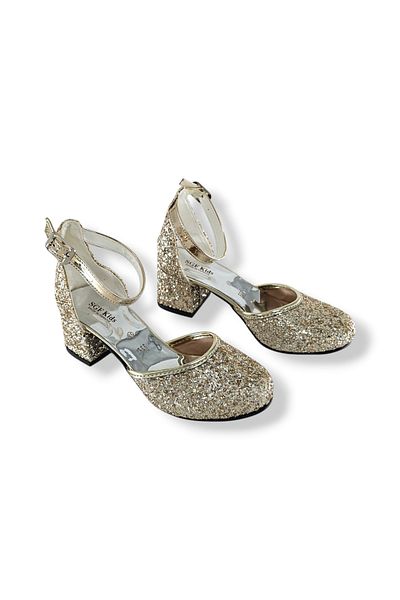 Julshen Glittery Girl's Heelled Evening Shoes