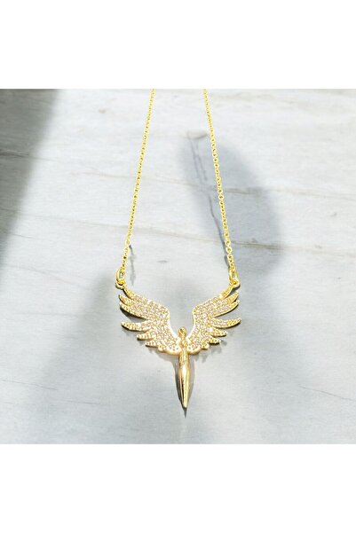 Store Altın Kaplama Zirkon Taşlı Melek Kolye