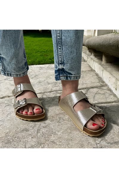 COMFORT OF PANTOFOLE Glitter Gold Slippers