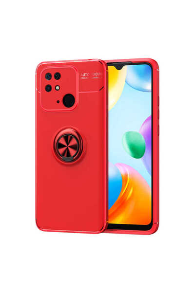 HTstore حافظة Poco C40 متوافقة مع Xiaomi غطاء سيليكون Zore Ravel - أحمر