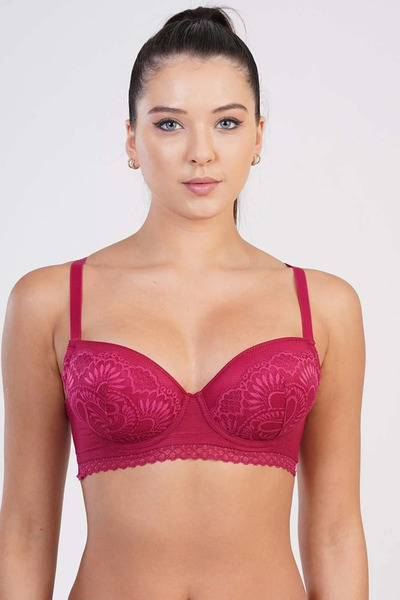 Fily الملابس الداخلية NEWBRA الدانتيل عزر مطرزة غير مدعومة حمالة الصدر كأس C