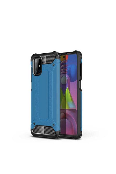 HTstore حافظة M51 متوافقة مع Galaxy Zore Crash غطاء سيليكون - أزرق