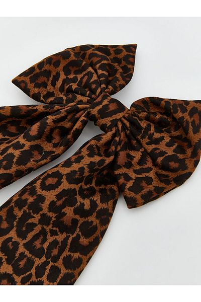 LC Waikiki Lcw Accessories Mixed Leopard Patterned Women's Buckle with Bow Detail