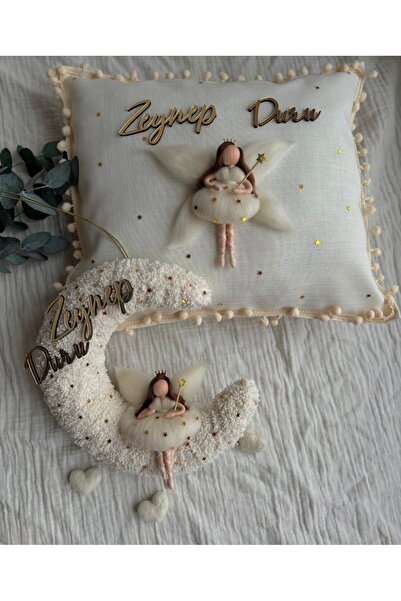 Tasarım Kapı süsü takı yastığı set, bebek kapı süsü, bebek takı yastığı