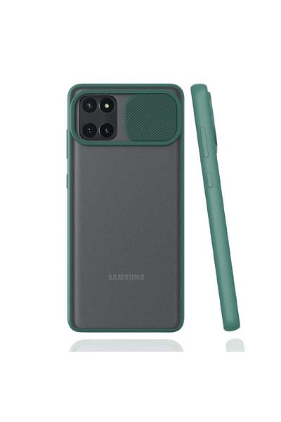 HTstore حافظة Zore متوافقة مع هاتف Galaxy A81 (Note 10 Lite) - أخضر داكن
