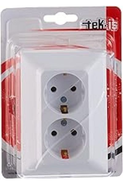 Mu Art Single-Work Socket Grounded Recessed 2Li, White