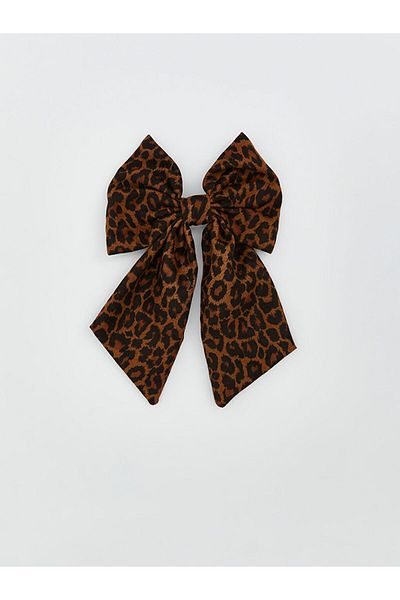 LC Waikiki Lcw Accessories Mixed Leopard Patterned Women's Buckle with Bow Detail