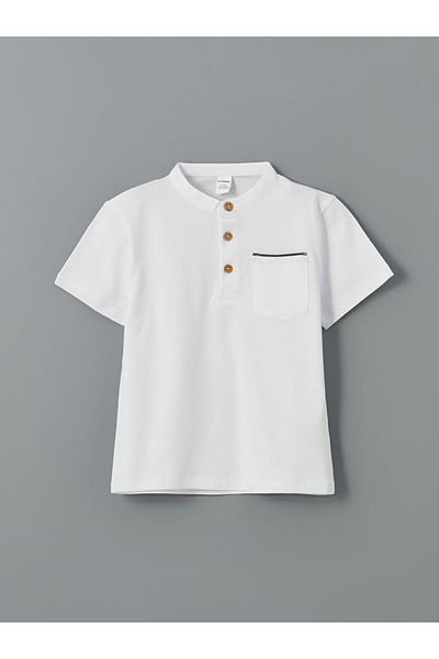 LC Waikiki White Pique Boy's T-Shirt and Pants 2 Pcs