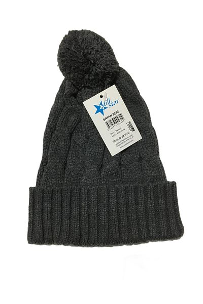Kcrhome Still Star 100% Acrylic Beanie & Gray