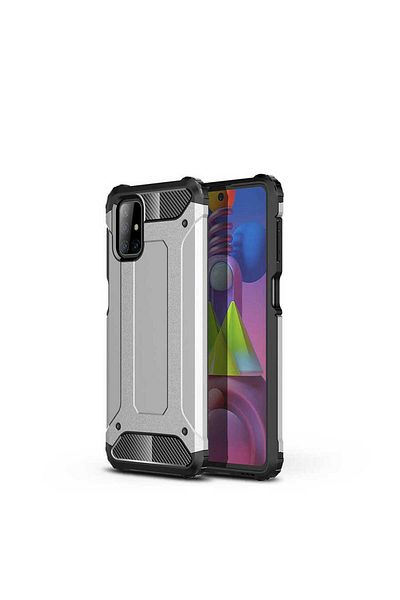 HTstore حافظة M51 متوافقة مع Galaxy Zore Crash غطاء سيليكون - رمادي