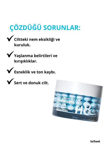 Medipeel Power Aqua Cream - Sıkılaştırıcı, Kırışıklık Karşıtı Nemlendirici Peptitli Krem 50ml M0079