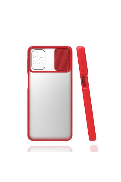 HTstore غطاء عدسة زوري متوافق مع جالاكسي M31S - أحمر
