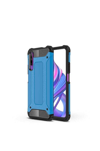 HTstore حافظة هواوي P Smart Pro 2019 متوافقة مع غطاء سيليكون Zore Crash - أزرق