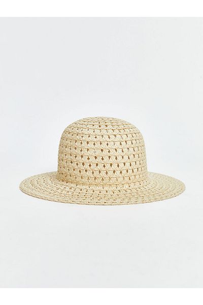 LC Waikiki ACCESORII LCW Pălărie Fedora de damă din paie bej