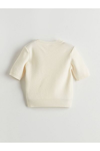 LC Waikiki Lcw Kids Crew Neck Short Sleeve Girl's Knitwear Sweater
