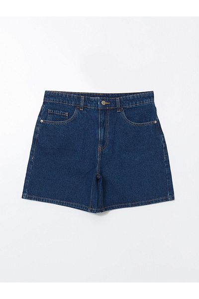 LC Waikiki Lcw Jeans Indigo Standard Fit Women's Jean Shorts