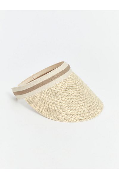 LC Waikiki New Season Women's Straw Visor Hat - S5Fg62Z8