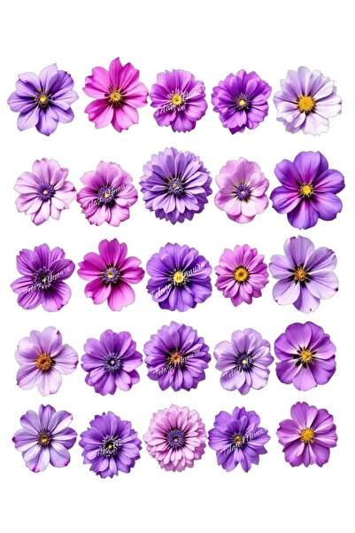 telaşe memuru زينة كعكة الزهرة الأرجوانية الصالحة للأكل - زينة كعكة الزهرة ال...