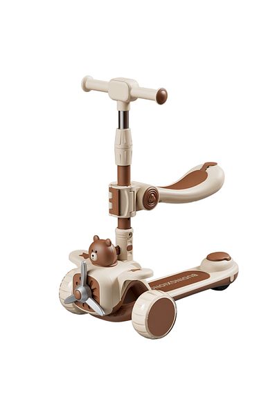 Ma Baby 2 In 1 Adjustable Height Foldable Scooter Children Can Sit Two in One Scooter Foldable