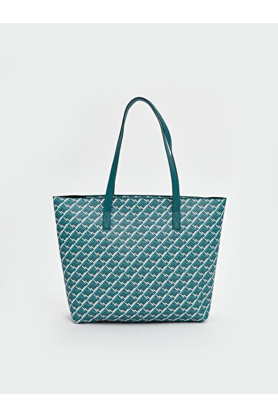 LC Waikiki Green Leather-Look women's handbag