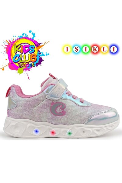 KOCAMANLAR Cool YukiS Işıklı Ortopedik Taban Kız Çocuk Spor Ayakkabı GÜMÜŞ